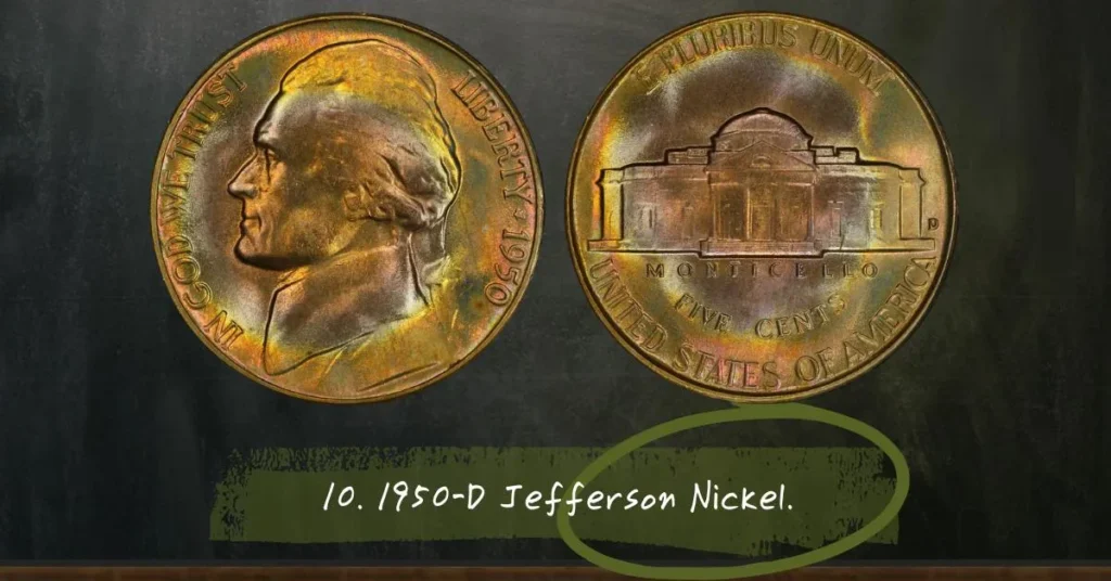 1950-D Jefferson Nickel.