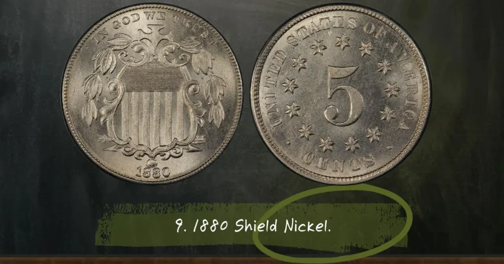 1880 Shield Nickel.